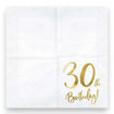 Picture of 30TH BIRTHDAY WHITE PAPER NAPKINS 33 X 33CM - 20 PACK